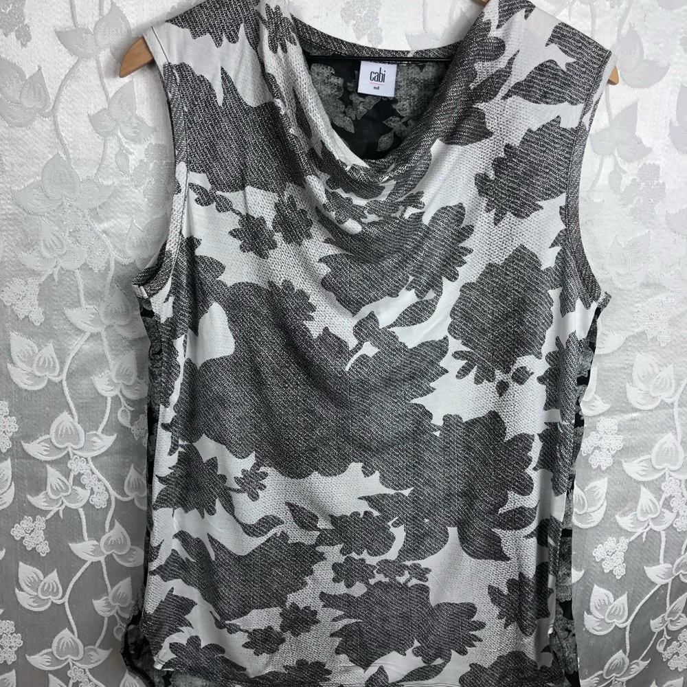 Cabi  Tango Tank Top-Cowl Neck Size M.